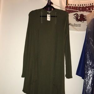 Olive green cardigan